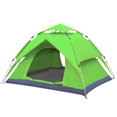 China 3-4 Person 170T Polyester Silver Coating Outdoor Camouflage/Field Double Layer Sunshade Outdoor Tent Wholesale Easy Carry Automatic Camp Tent for sale