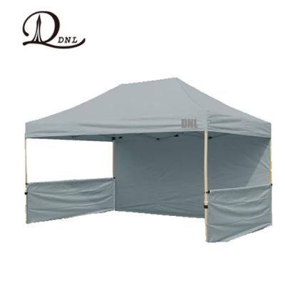 China Easy Water Proof UV Resistance Outdoor Aluminum 3*4.5 Hexagon Up Noise Folding Up Canopy Gazebo Trade Show Tent for sale