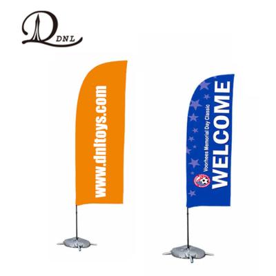 China Wholesale Exhibition Outdoor Promotional Event Advertising Display Use Feather Flag Flying Outdoor Beach Flag for sale