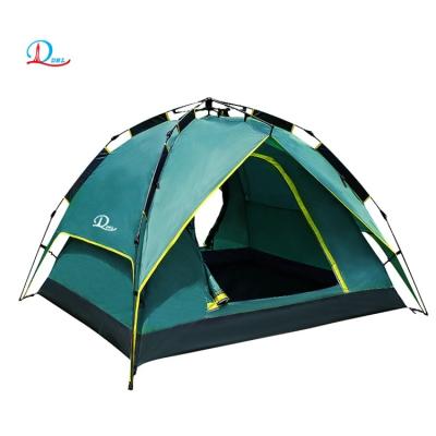 China 3-4 Person 170T Polyester Silver Coating Easy Carry Automatic Camouflage Double Layer Outdoor Camp Tent/Field Up Camping Tent for sale