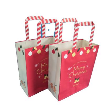 China Recycled Materials Recycle Paper Bag Kraft Wholesale Shopping Bags Paper Carry Bags With Flat Handle for sale