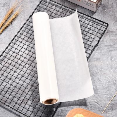 China Food Grade Disposable Tray Roll Paper Baking Custom Printed White Food Proof Paper for Butter Bakery Wrap for sale