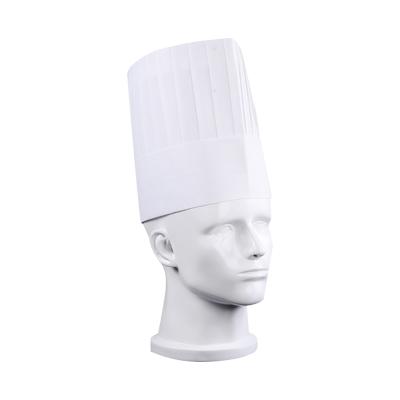 China Disposable White Flat Surface Biodegradable Custom Cooking Paper Forage Fashion Chef Hat Adjustable Unisex Baking Paper Hat For Restaurants for sale