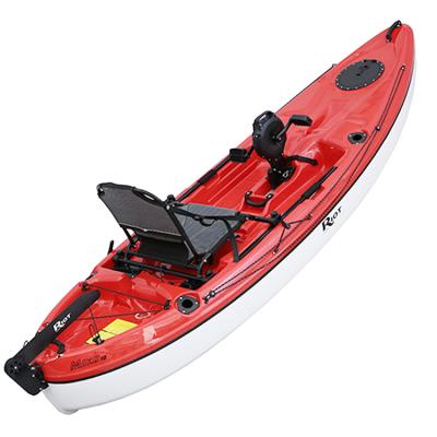 China Single Kayak Brand Riot Mako 10 Popular New Style HDPE Material Hands Foot Pedal Power Fishing Free Kayak for sale