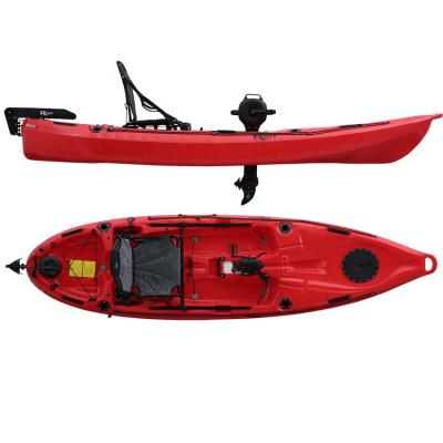 China Red Single Kayak RIOT MAKO 10 Angler Pulse Drive Fishing Kayak for sale