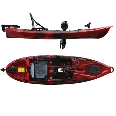 China Kayak Riot Mako 10 factory price single canoe shiny red stable kayak for angler fishing for sale