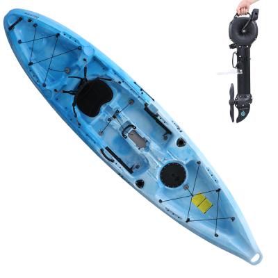 China MAKO 12 Backrest Type Single Pedal Drive Foot Drive Fishing Kayak High End Canoe for sale