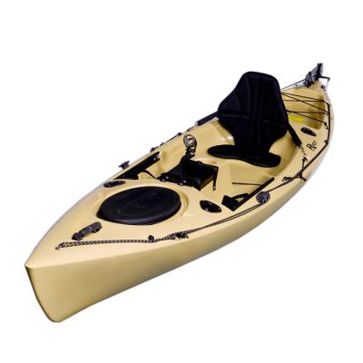 China Single Canadian Kajak Recreation And Entertainment Plastic Fishing Canoe With Fishing Frame for sale