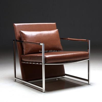 China New Good Quality Hotel Leather Lounge Chair Design Leisure Modern Fashionable Luxury Chair for sale