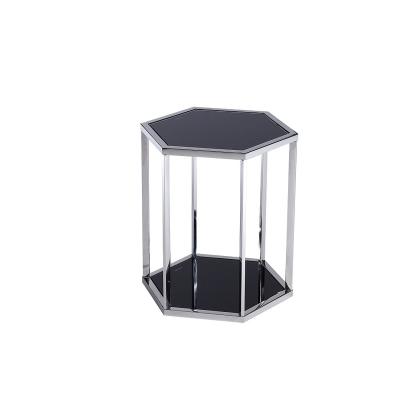 China Latest Modest Simple Black Color Coffee Table End Table Latest Modern Designs Luxury Corner Table for sale