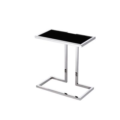 China New high grade factory price modern glass&stainless steel coffee table end table luxury corner table for sale