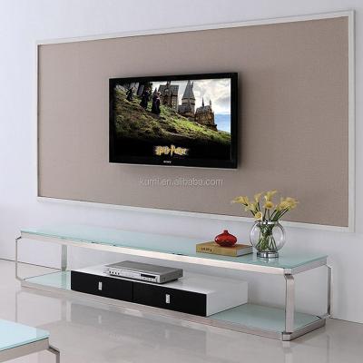 China Factory Direct Sales Excellent Modern Luxury TV Cabinet Glass Top TV Stand Modern Design TV Cabinet for sale