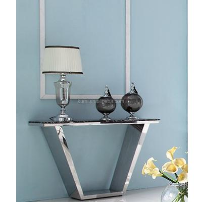 China Modern marble top console table for living room furniture modern luxury side table design metal entry table for sale