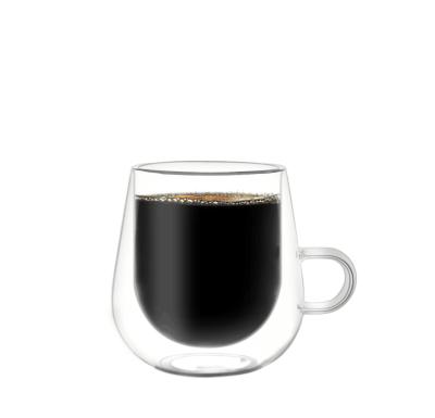 China Wholesale 200ml Sustainable Double Wall Glass Mug , Glass Ice Tea Espresso Cups for sale