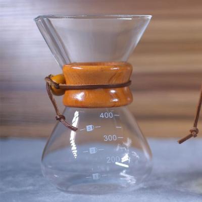 China Viable Pour Over Glass Coffee Maker - Classic Series 400ml Glass Coffee Pour Over Pot, Hand Drip Coffee Maker for sale