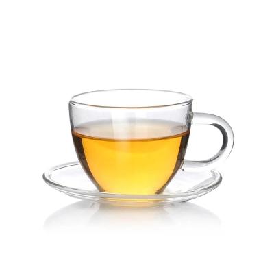 China Sustainable Espresso Arabic Borosilicate Tea Cup Glass , Tea Cup Sets Glass for sale