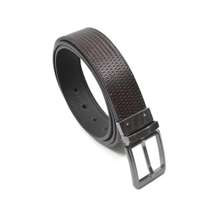 China Reversible Belts Custom Alloy Pin Rotatable Buckle Full Grain Whip Reversible Genuine Leather Belts Leather Belt Reversible Belt For Men for sale