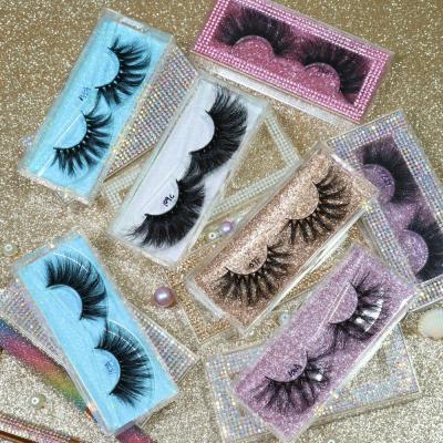 China Long Natural Dramatic Full Strip Mink Eyelash Lashes Custom 3d Mink Eyelashes 30mm 25mm Fluffy Mink Eyelashes for sale