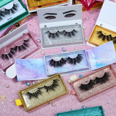 China Best Wholesale Seller Customized Mink Lashes Thick 3D Mink Lashes Business 27mm for sale