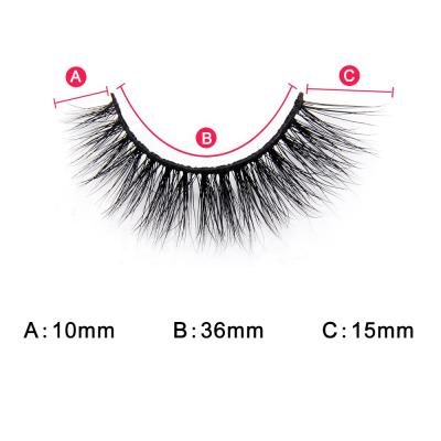 China 15mm Long Natural 3d Mink Lashes Fluffy 3d Mink Fur Eyelash Seller Mink Lashes Vendors for sale