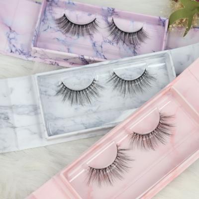 China Natural Long Individual Eyelash Private Label Synthetic Eyelashes With Tote 16 Mm Silk Lashes for sale