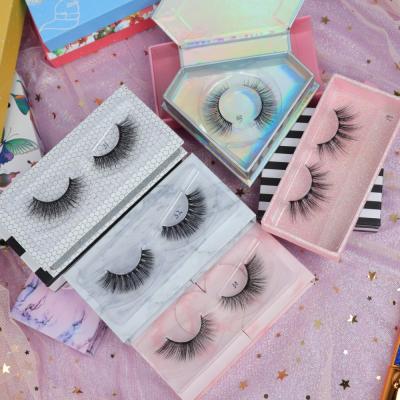 China Long 3d silk faux mink natural vegan lash lashes full strip lashes custom mink silk lash lash for sale