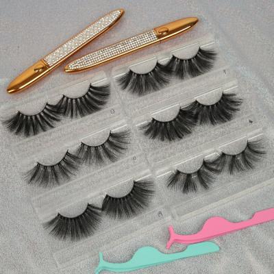 China Best natural selling full synthetic 5d strip eyelash lashes 25mm faux mink 3d silk eyelash seller for sale