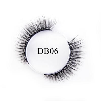 China Natural 10d tray wick lashes custom logo 3d silk eyelashes private label false eyelashes synthetic eyelash boxes for sale