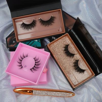 China 5d faux crisscross mink lashes low moq private label silk eyelashes bundle natural eyelashes seller for sale