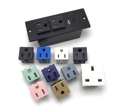 China Desk-socket for Table Power Outlet Socket Desk Strip with 2 Power Sockets and 2 USB Ports for sale