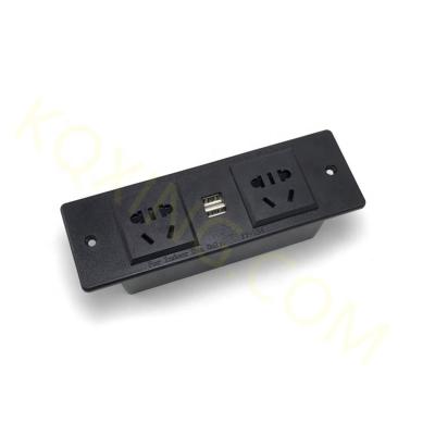 China Desktop-socket Factory Wholesale 2 Outlet Surface Socket With 2 Usb Ports for sale