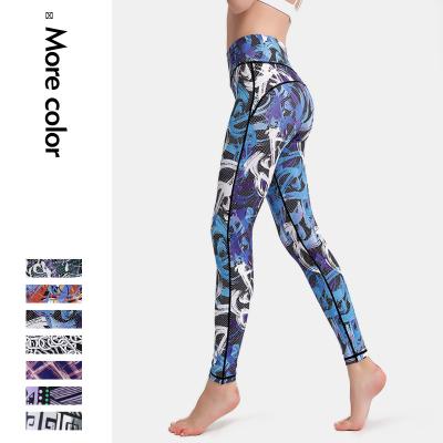 China New Breathable Ladies Yoga Pants Printed Tights Leggings Sports Fitness Clothing Women Sports Wear for sale