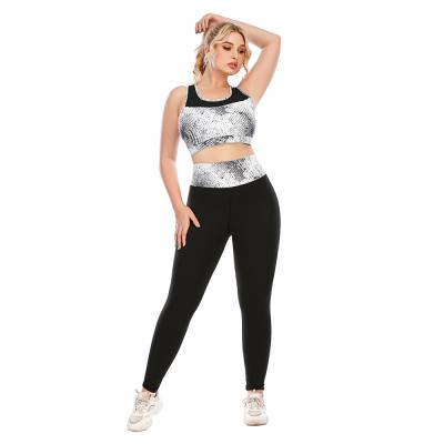 China 2021 New Breathable Women Plus Size Sets Gym Running Fitness Suits Sportswear For Female Sport Yoga Sets for sale