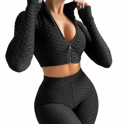 China Plus Size Spring Casual Fall 2021 2 Piece Gym Legging Sets Sportswear Women Plus Size Sports Yoga Pants Sets for sale