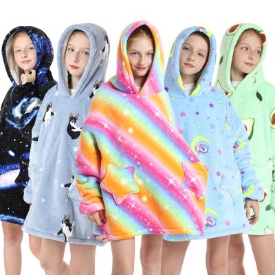 China Cat Hoodies Boys Girls Loose Sweater Winter Covering Breathable Children Thicken TV Super Warm Covering Hoodie for sale