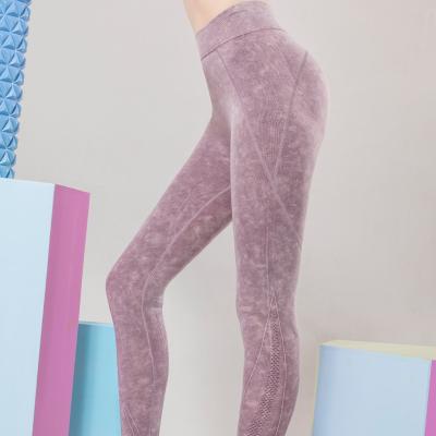 China Breathable Pocket Yoga Pants Women's Hip Exercise Tights Seamless Yoga Suit Waist Gym Lifting Clothes for sale