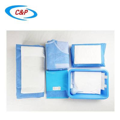 Cina Blue Medical C Section Surgical Drape Pack Anti Static SMS Waterproof Fabric in vendita