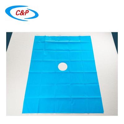 China Soft Sterile Incise Fenestrated Blue Surgical Drapes Fluid Repellent for sale