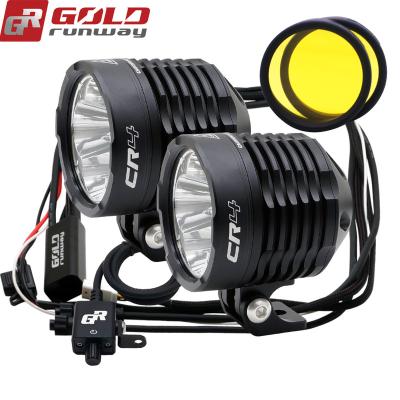 China Goldrunway cr4 Motorcycle Lights Universal 3000lm Fog Lamp Led Motorbike Led Driving Fog Head Projector HD 7 for sale