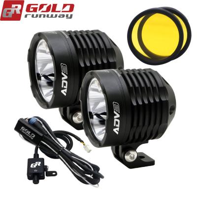 China Custom Round LED Motorcycle Headlight With ADV3 Bracket for sale