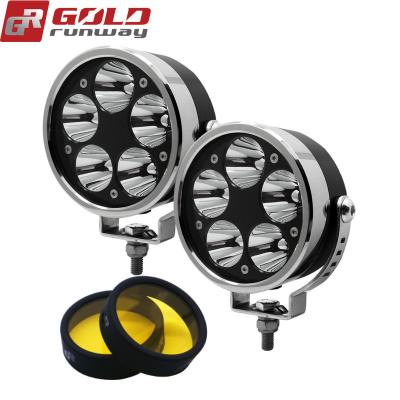 China Universal CNC'd 6063 Alloy Goldrunway GR50X Motorcycle LED Aluminum Assemblie Auxiliary Fog Light Driving Lamp 50W Headlight For BMW R1200GS/ADV/F800GS for sale