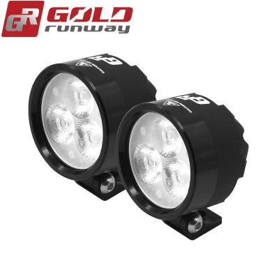 China CNC'd 6063 Aluminum Alloy Goldrunway GR-EXP3 2400 Lumen LED 18W CNC Machined Motorcycle LED Fog Light Lamp for sale