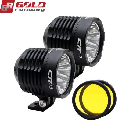 China GOLDRUNWAY GR-CR4 35W 3800lm CNC'd 6063 Aluminum Alloy Led Spot Beam Motorcycle LED Headlight for sale