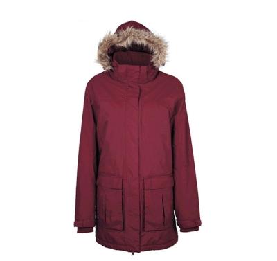 China Women's Breathable Parka Winter Stripper Coat Hooded Warm Fur LinedJacket for sale