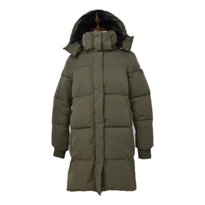 China Waterproof Women's Long Down Jacket Army Jacket For Stripper Jacket With Hooded for sale