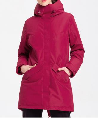 China Breathable Women's Warm Jacket Padded Long Jacket Waterproof Windproof Coat for sale