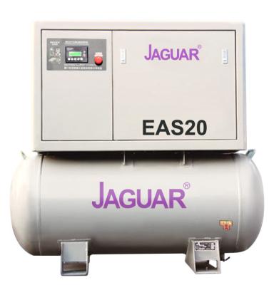 China Screw Air Compressor 20HP JAGUAR 15KW Drive for Laser Equipment 670kg Belt Driven Screw for sale