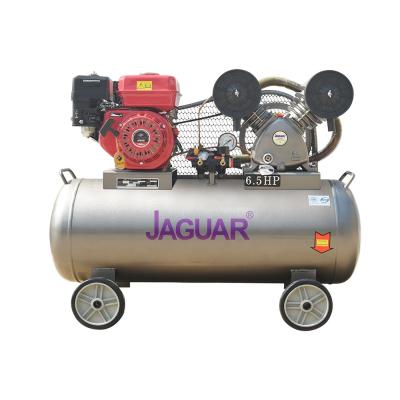 China Lubricated 6.5HP JAGUAR Gasoline Drive 116 PSI 12.7 CFM Portable Piston Air Compressor for sale