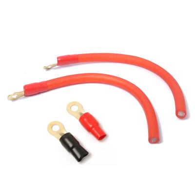 China 0 Measuring Amplifier Powers/1/0 GA Amp Ground Wire Cable Red Terminals For Diy Audio Modification A0523 for sale