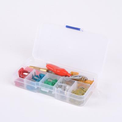 China 11 x 16mm 60Pcs Assorted Mini Blade Fuse Set Kit 5A 10A 15A 20A 25A 30Amp Truck Pencil and Car Motorcycle Tester for sale